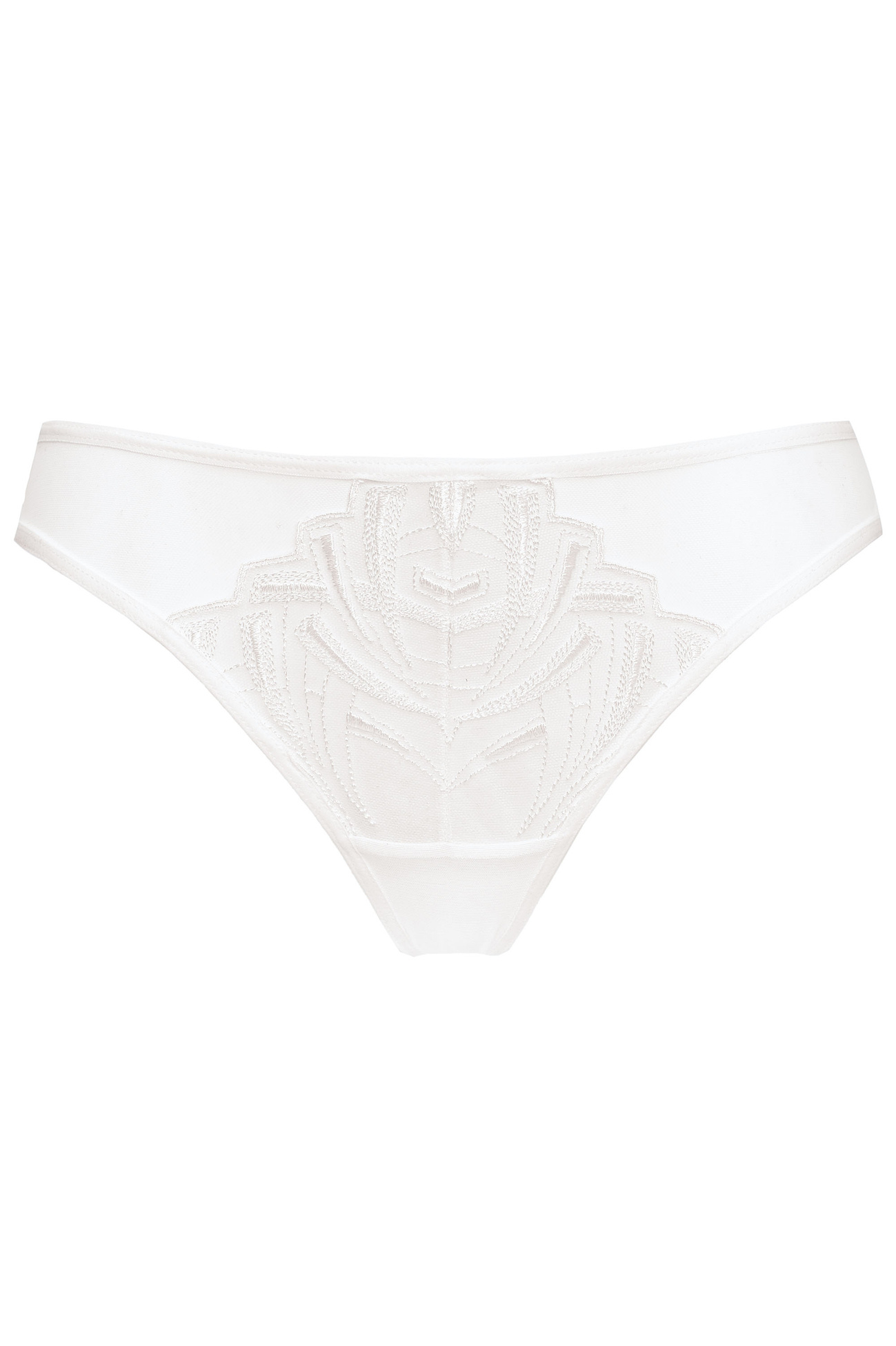 Angel embroidered thong white