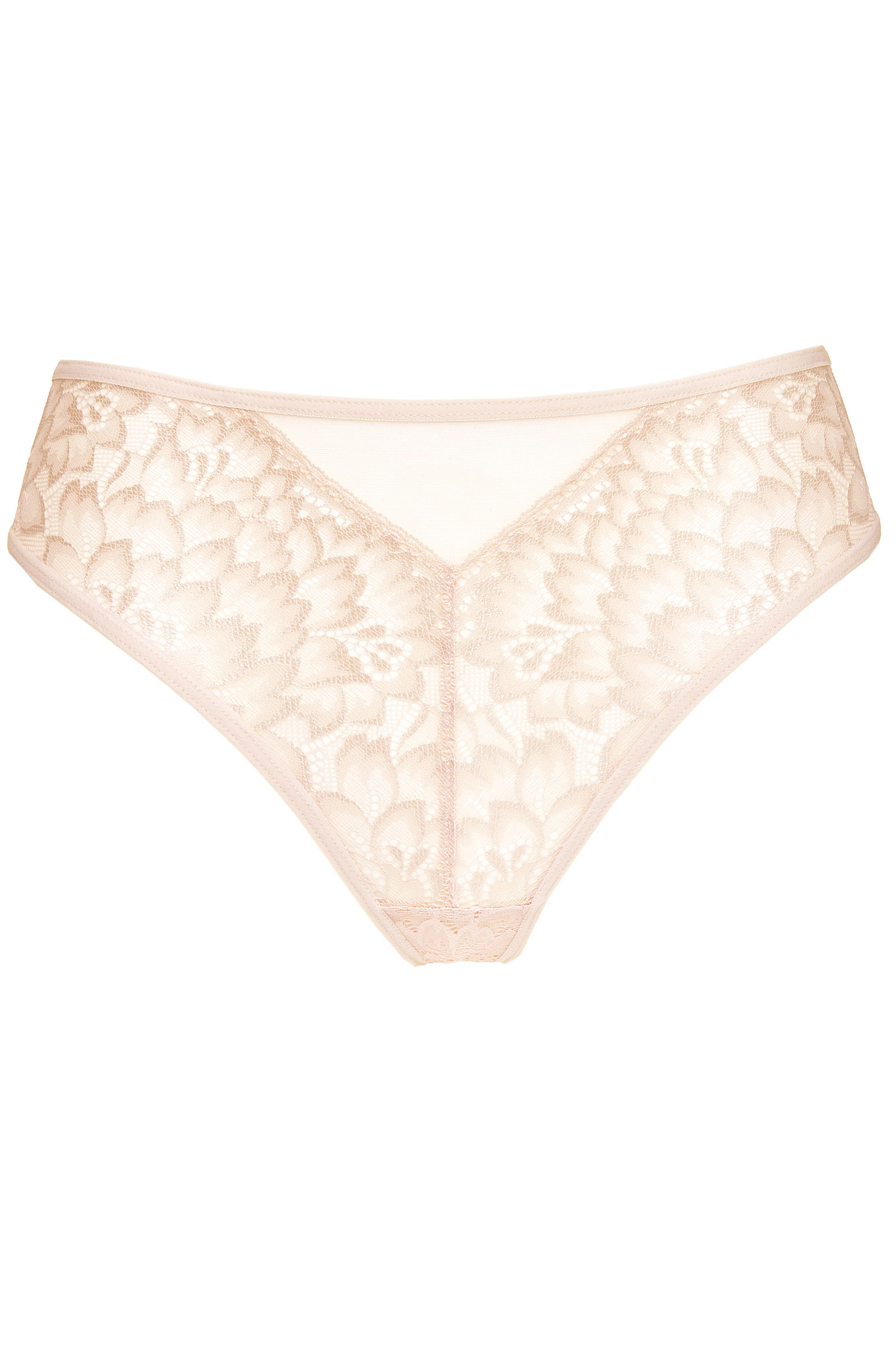 Chelsea floral lace thong beige