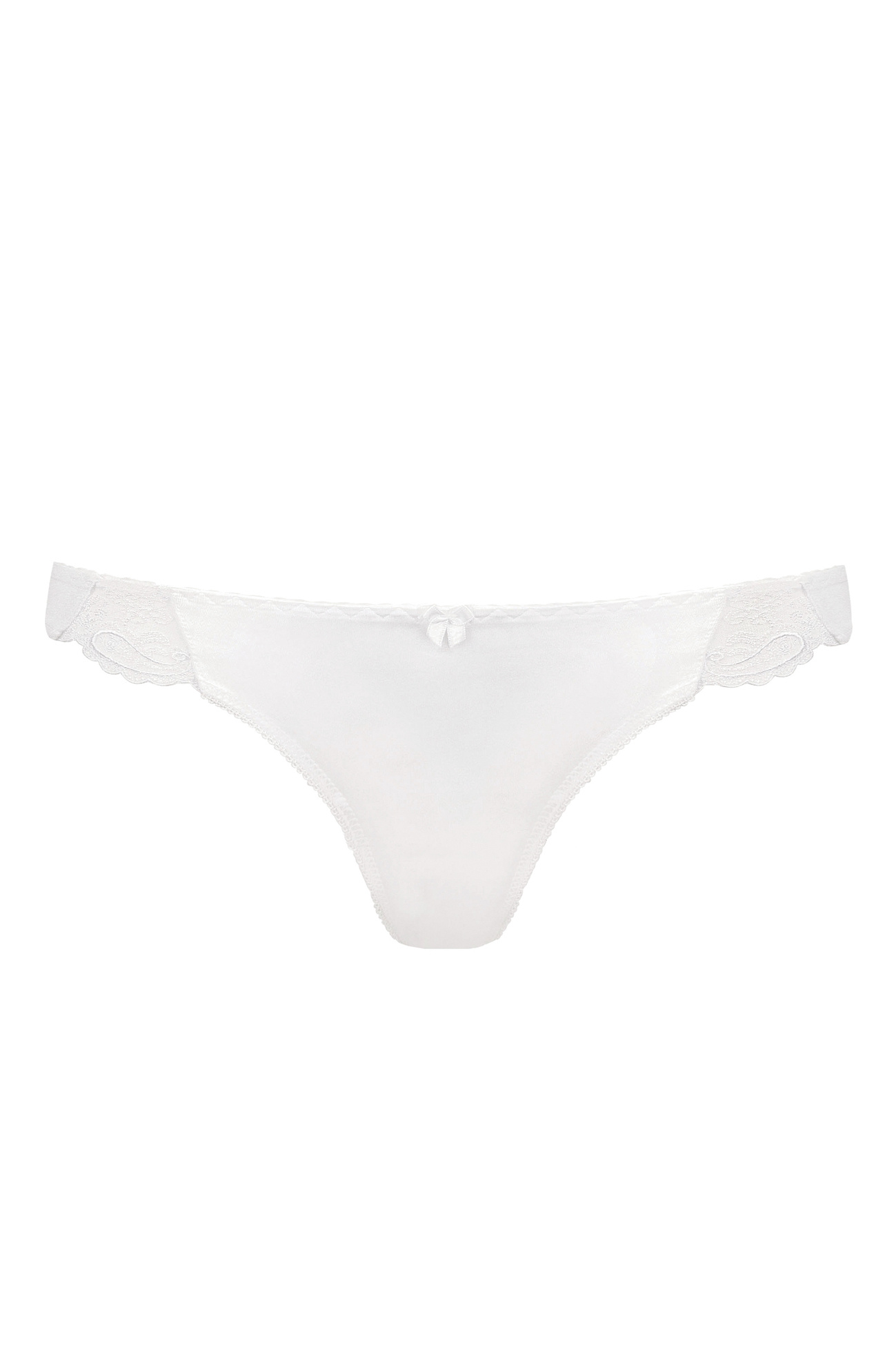 Yvette embroidered thong white