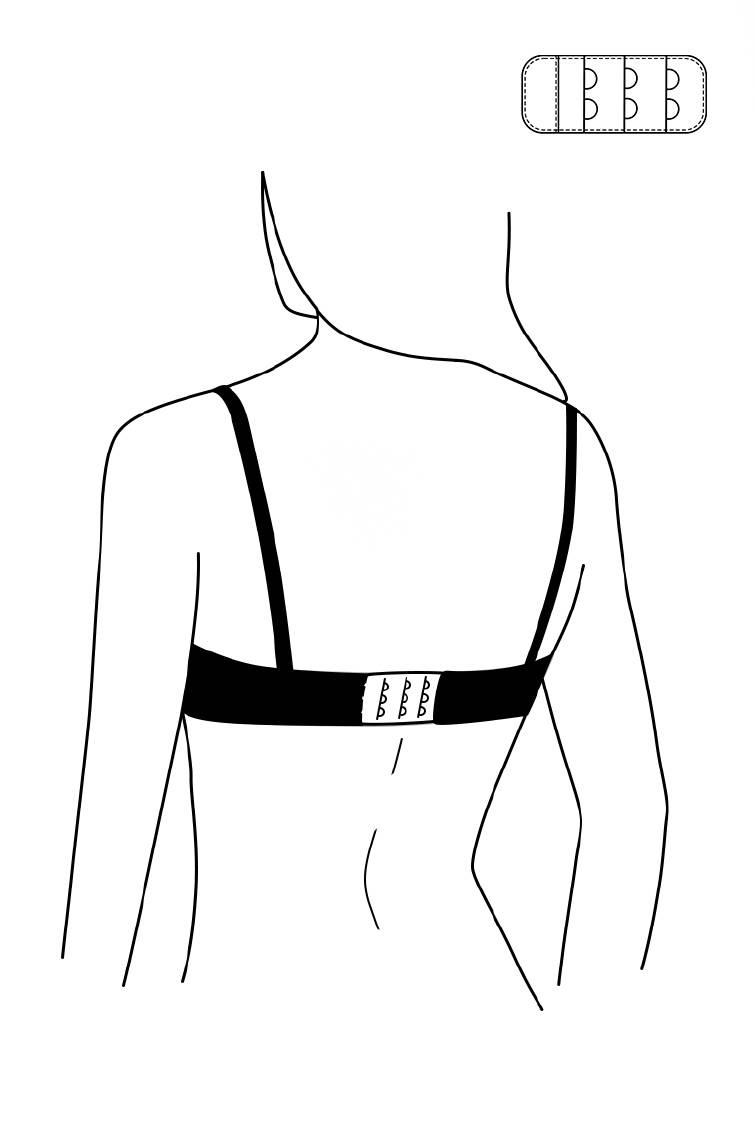 Gorteks Bra extender 2hook white white