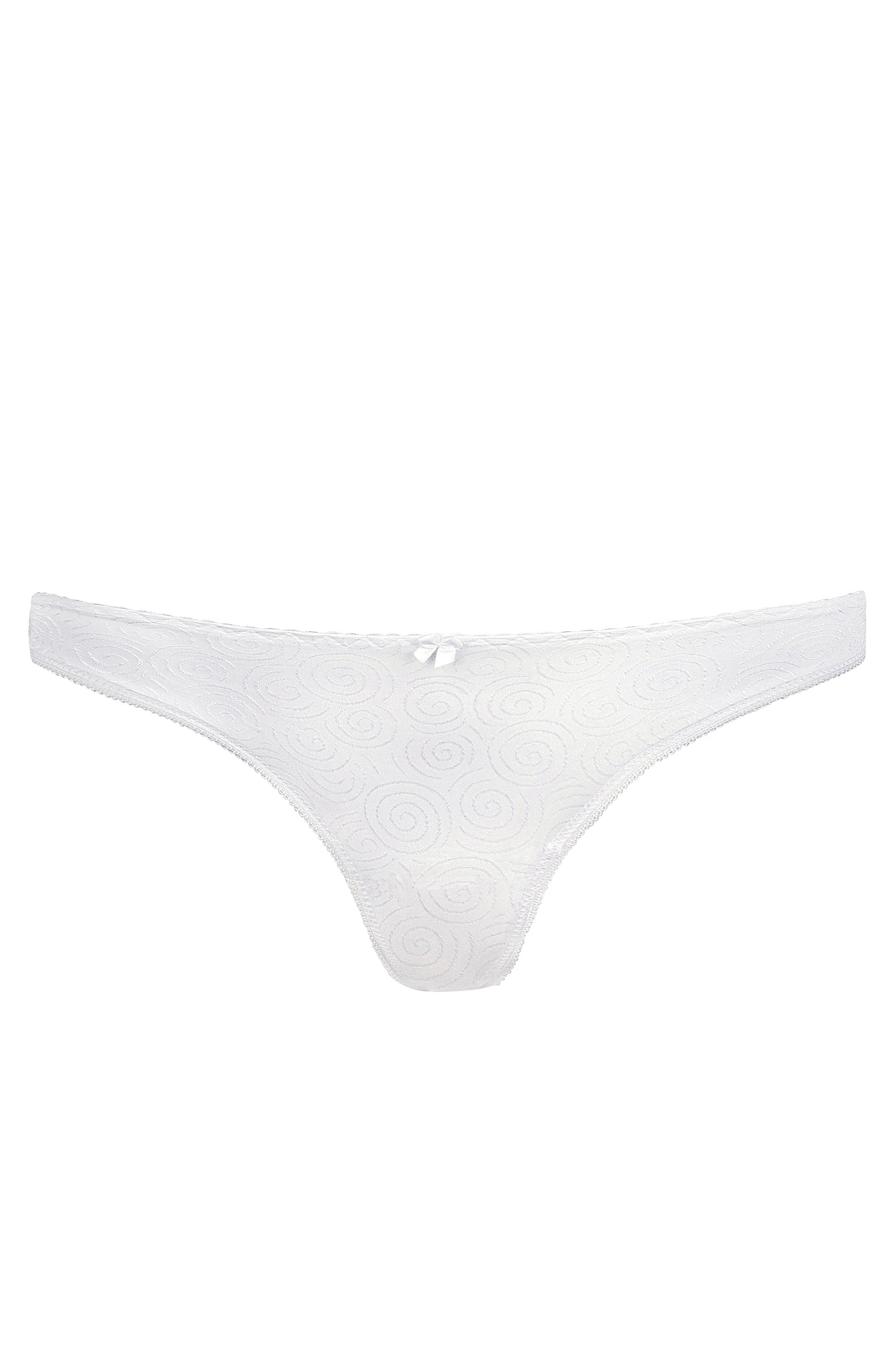 Gorteks G-058 thong with decorative bow white white Classic collection