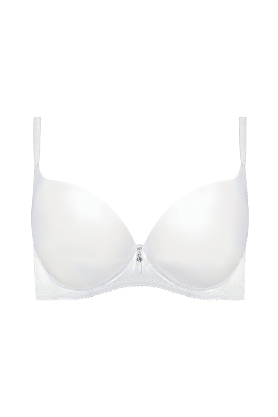 Carla moulded cup push-up bra white