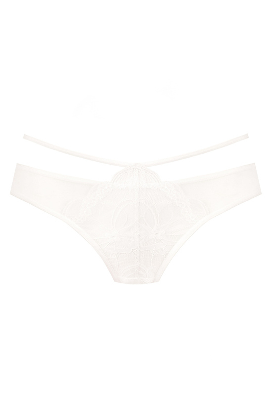Charlize lace panty with straps cream