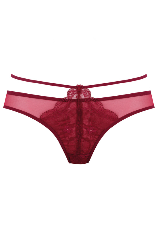 Charlize panty with straps dark red