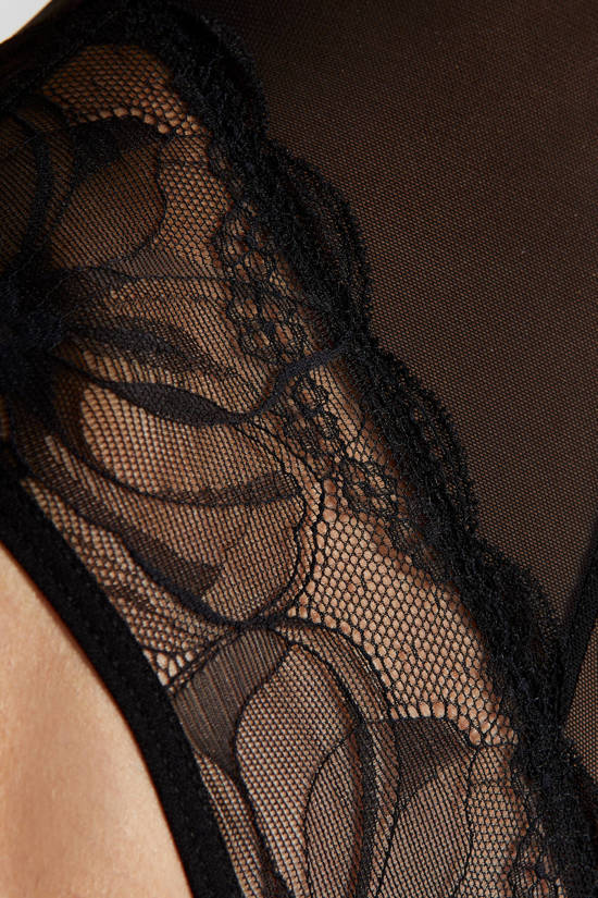 Charlize semi-transparent lace body