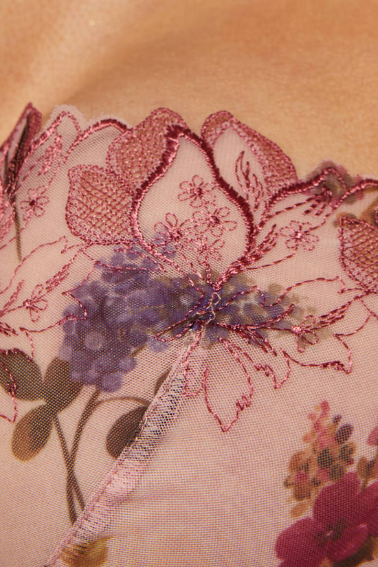 Esme floral print soft bra pink
