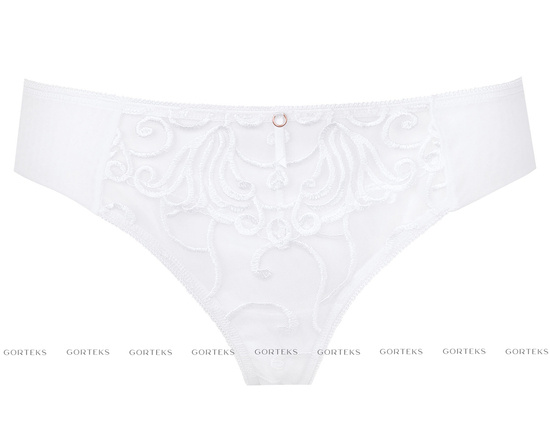 Fiore embroidered thong black