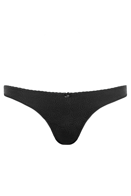 G-058 thong with decorative bow black