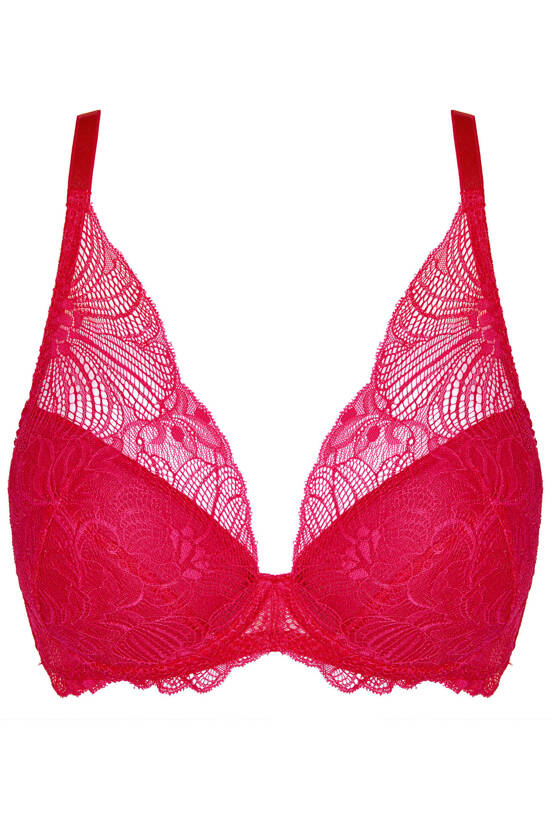 Rouge lace push-up bra red