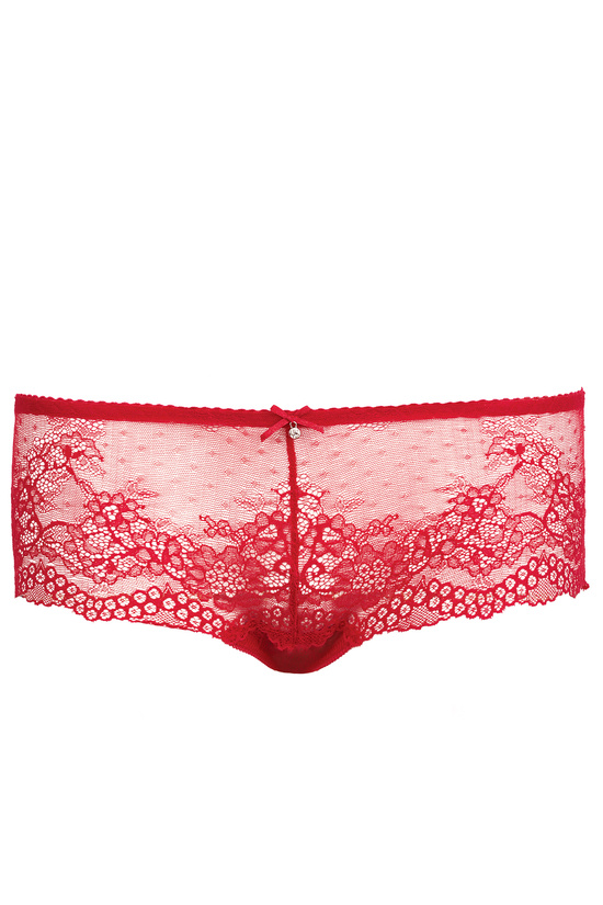 Scarlet lace panty shorts red