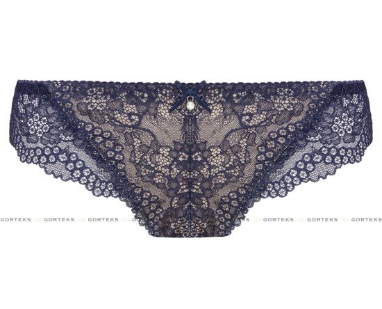 Scarlet lace thong navy blue