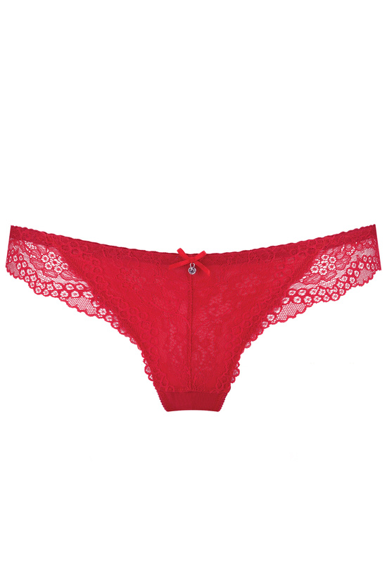 Scarlet lace thong red