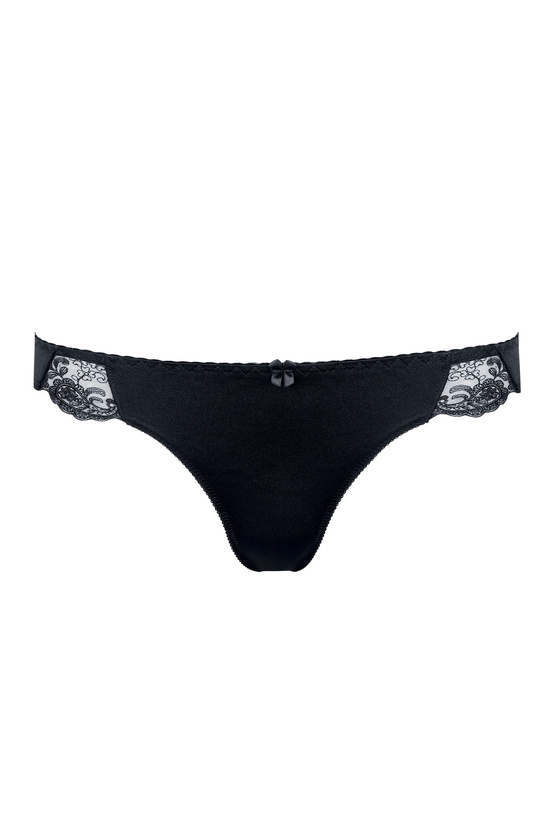 Yvette embroidered thong black