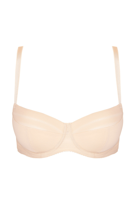 Luna striped padded bra beige