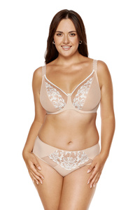 Egerie embroidered soft bra plus size