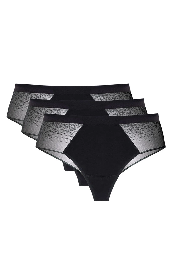 Hela bawełniane brazyliany z koronkowym tyłem trójpak