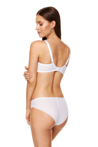 Angel embroidered half padded bra