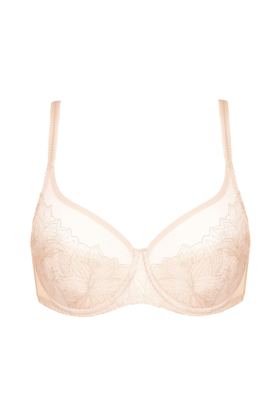 Calma embroidered half padded bra