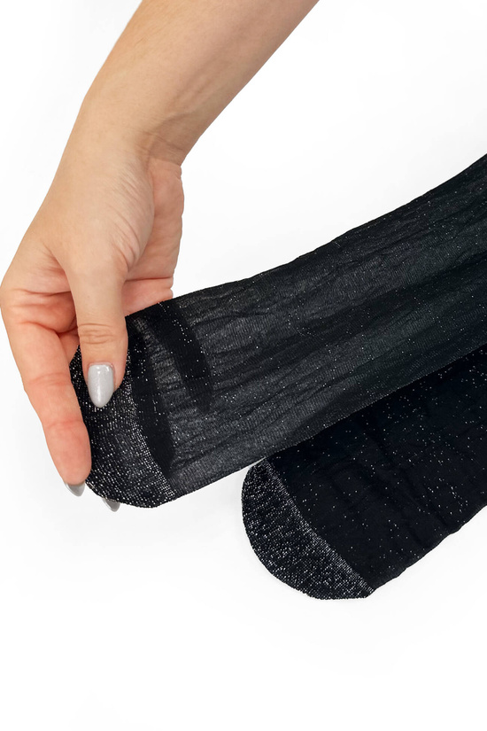 Glitter tights with silver thread 20 DEN