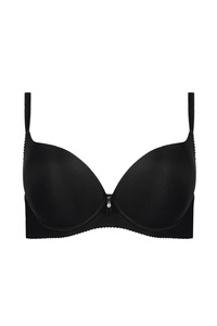 Carla moulded cup push-up bra black
