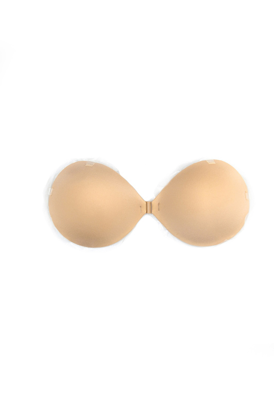 Self-adhesive bra with strap