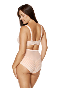 Luna striped padded bra beige