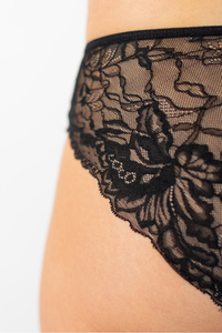 Eliza cotton panty with lace back triple pack