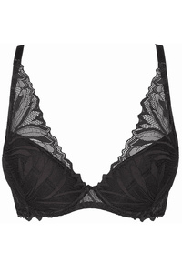 Eclipse lace push-up bra black