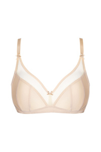 Zara wireless soft bra beige