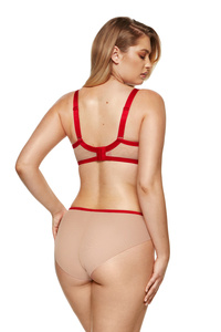 Mistress embroidered half padded bra