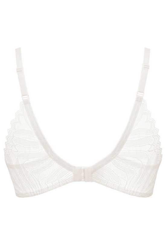 Eclipse lace half padded bra cream