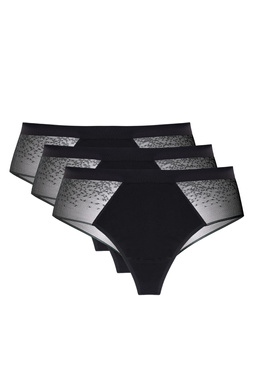 Hela bawełniane brazyliany z koronkowym tyłem trójpak