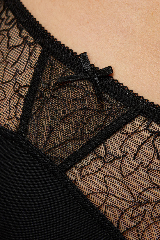 Pamela figi z haftem czarne