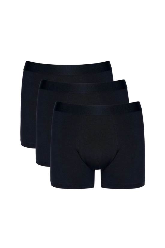 Cotton Men’s Boxer Briefs Black Basic 3-Pack