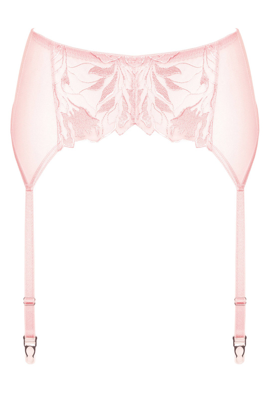Coco embroidered garter belt pink