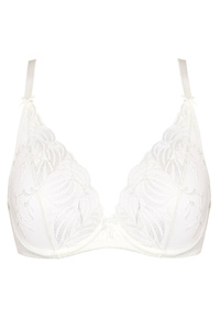 Cherie embroidered soft bra cream