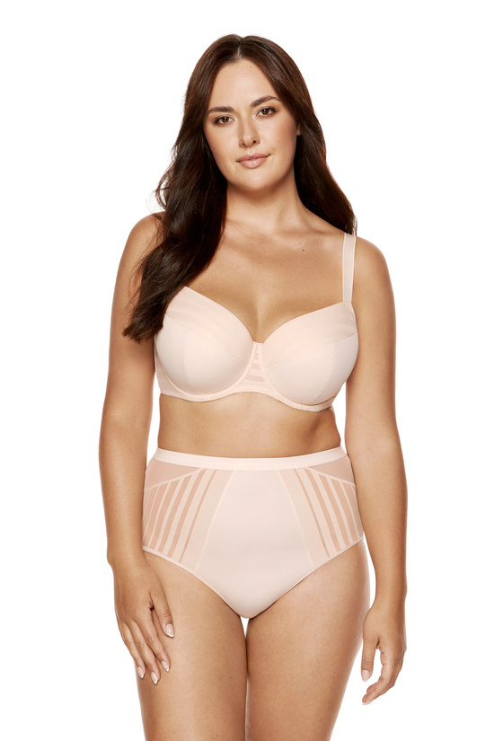 Luna striped padded bra beige