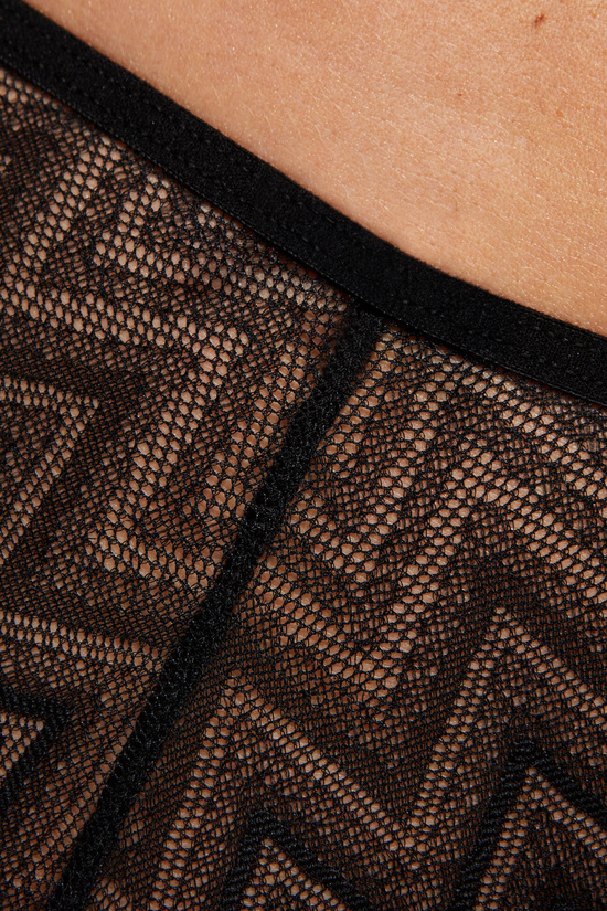 Echo lace thong with zigzag pattern