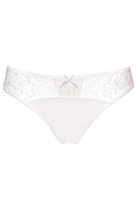 Pamela embroidered thong white