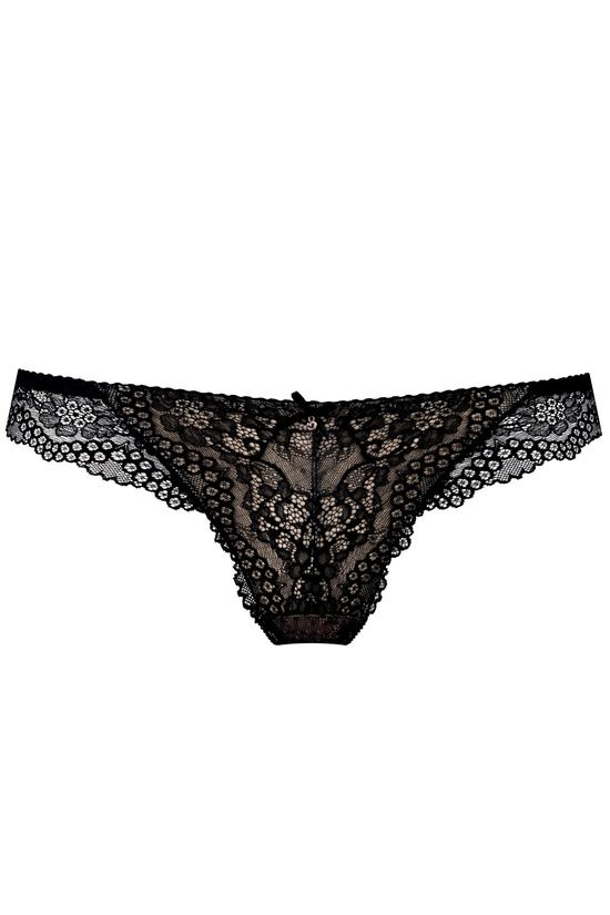 Scarlet lace thong black