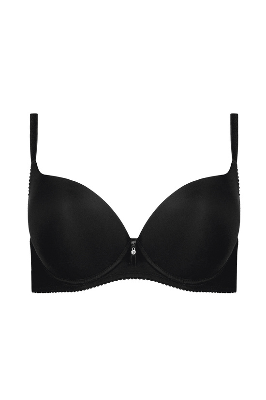 Carla moulded cup push-up bra black