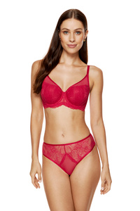 Rouge lace padded bra red