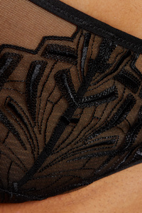 Angel embroidered panty black