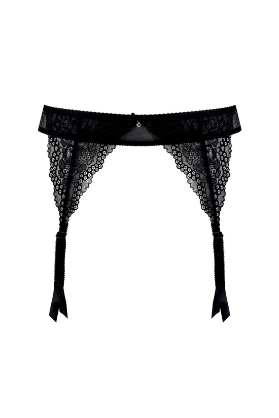 Scarlet lace garter belt black