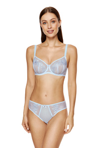 Mable soft bra with embroidery blue
