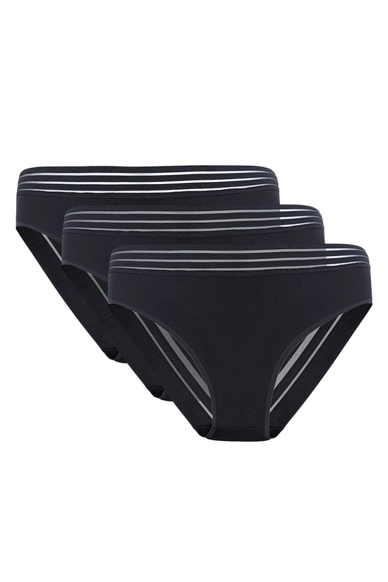 Mela cotton panty with lace back triple pack