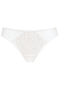 Angel embroidered thong white