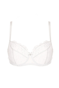 Pamela embroidered soft bra white