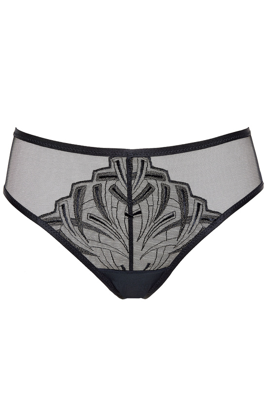 Angel embroidered panty black