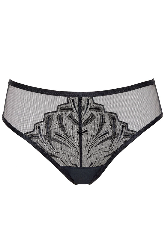 Angel embroidered panty black